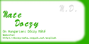 mate doczy business card