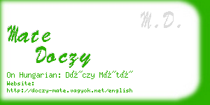 mate doczy business card